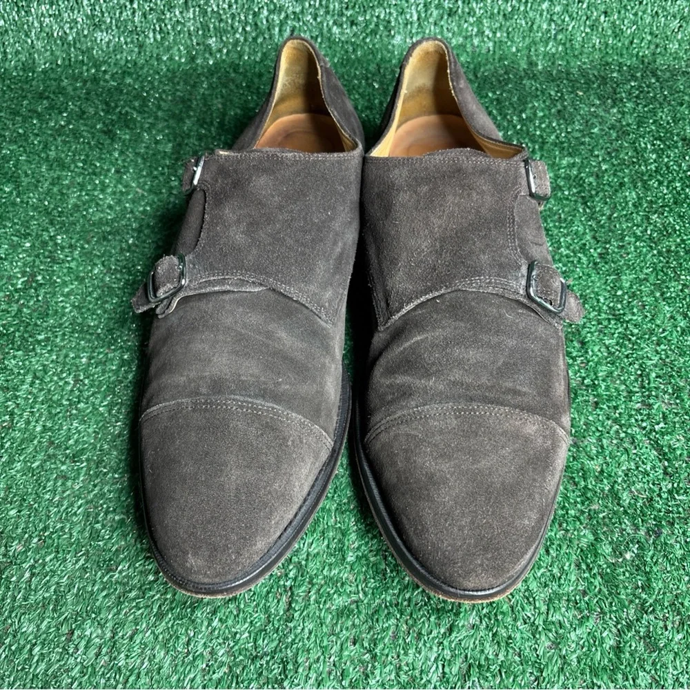 SUITSUPPLY Formal Shoes Men's US 12 /‎ EU 45 Double Monk Strap Brown Suede